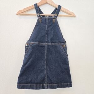 Hanna Andersson Girls Denim Overall jumper dress size 5